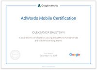 Google AdWords Mobile Certification